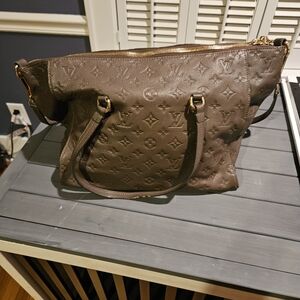 Louis Vuitton Lumineuse PM handbag in brown Monogram Empreinte leather